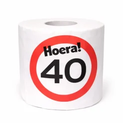 WC rol 40 jaar verkeersbord