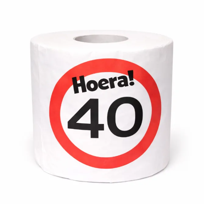 WC rol 40 jaar verkeersbord