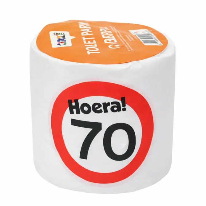 WC rol 70 jaar verkeersbord