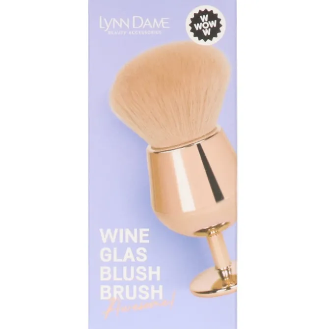 Wijnglas make-up blush borstel