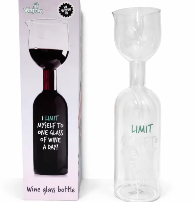WJ Wine Glass Bottle I limit myself to one glass of wine a day!